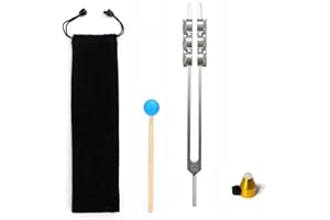 RATSTONE Diapason Therapeutique,Diapason 32 Hz, Diapason en aluminium avec marteau Outil de diagnostic de santé pour aider à soulager les tensions et les tiraillements