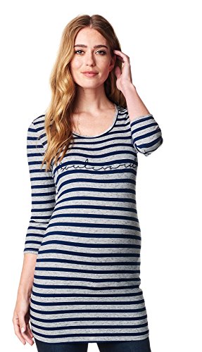 SUPERMOM Women's Maternity Longsleeve Belly Grey Melange Shirt_XS