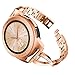 Produktbild Altsommer Armband 20mm für Samsung-Galaxie-Uhr (42mm) Luxus Edelstahl mit X-förmiger Diamant Armbände, Edelstahl mit Doppelfaltschließe Replacement Armband für Damen Herren (Rose Gold)
