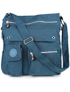 2221 Bag Street Damen sportliche Handtasche Umhängetasche Schultertasche aus Nylon