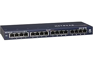 Netgear GS116GE przełącznik 16-portowy Gigabit Ethernet LAN, przełącznik sieciowy Plug-and-Play, bezwentylatorowy, solidna obudowa metalowa