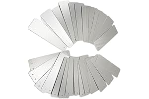 DAZZLEEX 50 Stück Pflanzenanhänger, Metall-Pflanzenanhänger, Aluminium-Baumanhänger, doppelseitig, Aluminiumanhänger für Pflanzenanhänger, Baumanhänger, Außenschilder und Gewächshäuser