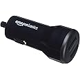 Amazon Basics 2-Port USB Car Charger for Apple & Android Devices, 4.8 Amp/24W, Black