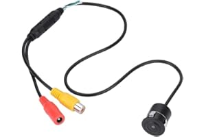 Hopcd Mini Backup Camera, 170° Wide Angle Reverse Rear View Backup Camera/Monitor, IR Night Vision CCTV CCD Camera IP66 Waterproof for Cars Pickup Trucks SUVs RVs Vans