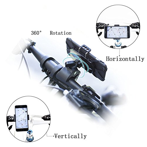 Handyhalterung Fahrrad Kratzschutz 360°Drehbarem Gelenk [Lebenslange Garantie] IZUKU Universal Handyhalter Fahrrad rutschfrei bombenfest Kompatibel für alle Smartphones mit einer Breite von 5,0cm bis 9,2cm - 3