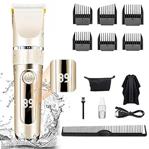 WEEFEESTAR Hair Clippers for Men Cordless Hair Cutting Kit with 6 Guide Combs - Hair Clippers