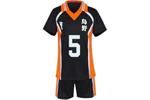 MINIDORA Conjunto de Camiseta y Pantalones Cortos Hinata Shoyo Hombre Manga Corta Camiseta Karasuno High School Voleibol Club