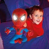 2 in 1 XL Spider-Man Nachtlicht + Plüschfigur Spiderman Kinderlampe Puppe Spidermann Nachttischlampe