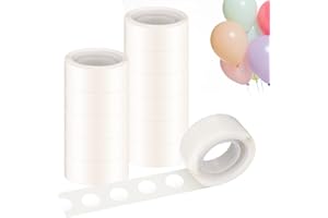 DIUJHUUY 1200 Pieces Balloon Glue Dots, Double Sided Balloon Sticky Dots Tape, Adhesive Dots Stickers Glue Points for Balloons DIY Crafting Party Decorations - 12 Rolls