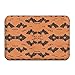 Produktbild Non-Slip Bath Mat, Bathroom Rug Mat, Bat Geometric Bat Orange Halloween Black and Ora Senior Design Area Rugs for Living Room,15.7X23.6 Inches(40cmX60cm)
