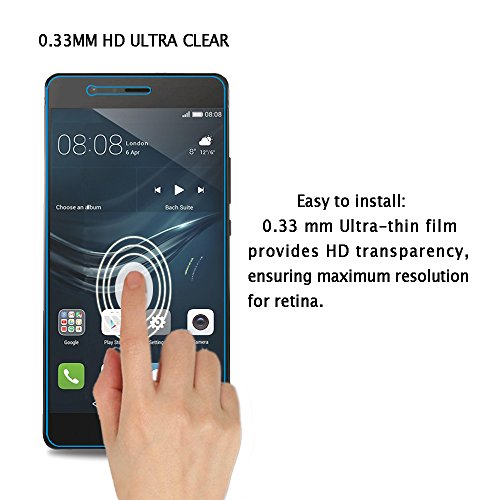 HUAWEI P9 Lite Panzerglas Schutzfolie, [2 Stück] Hi-Luck 0.33mm Premium Ultra-Klar Glasfolie Displayschutzfolie Schutzglas für HUAWEI P9 Lite (9H, Anti-Kratzer, Blasen-frei) - 2