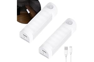 ADAZ LED Schrankbeleuchtung mit Bewegungsmelder, LED Sensor Licht Schrankleuchten, Kleiderschrank Lampen, Unterbauleiste Küchenlampen, Kabinett Nachtlicht Lichter Spiegelschrank Küchenlampen 2pcs