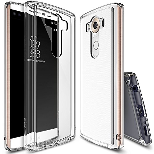 Ringke - Funda lg v10  fusion  crystal view  choque absorci  n tpu bumper  protector de pantalla libre  mejora el aspecto original resistente a ara  azos claro pc volver delgada piel personalizable lg v10 cubierta