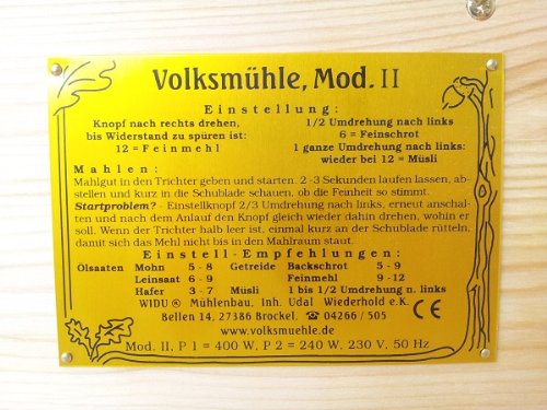 Getreidemühle WIDU Volksmühle Mod. II aus Holz - 9