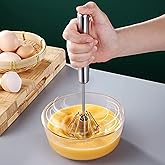 Tinkpin 1 Pc's Stainless Steel Manual Power Free Hand Push Whisk Hand Blender, Mathani, Ravai, Madhani, Egg Beater, Frother, 