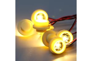 TEDDOO 14ST LED-lampor 1X1 Cirkulära Punkter Kompatibla med Lego Byggstadsmodelluppsättning Blocktillbehör Belysningssats Leksaker (Varma Färger)