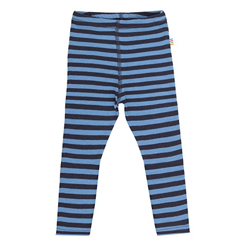 100% Merino Wool Leggings-Blue Stripe-100