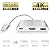 Produktbild USB C HDMI Adapter,3 in 1 Multiport Adapter Typ c USB 3.1 Hub zu HDMI 4K 1080P HDTV Projektor/USB 3.0/Typ-C Ladegerät Konverter für Macbook,Samsung S8,Huawei mate 10,Chromebook Pixel(Aktualisierung)