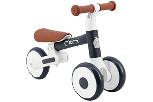 Momi DEX cykel utan pedaler för flickor och pojkar 1–3 år gammal, hopfällbar ram, höjdjusterbar sadel, punkteringssäkra plasthjul, endast 2 kg vikt