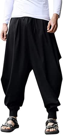 Rmoon Pantaloni Harem Pantaloni Uomo Comodi Pantaloni alla Turca per Uomo E  Pantaloni Cavallo Basso per Completare L'Abbigliamento Etnico Pantaloni :  Amazon.it: Abbigliamento