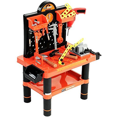 Preisvergleich Produktbild Infantastic Werkbank Bunte Kinder-Werkzeugbank Spielzeug Werkstatt mit umfangreichem Zubehör