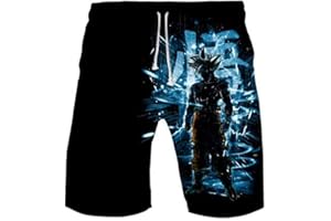WANHONGYUE Anime Dragon Ball Z Goku Trajes de Baño Shorts de Playa Hombre 3D Imprimir Pantalones Corto Beach Board Shorts Swim Trunks
