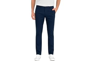D'MARO Men's Slim-Fit Chino Trousers - Cotton with Stretch - Comfortable Fabric Trousers for Leisure & Business - Modern & Easy Care - Chinos for Men
