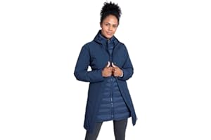 Mountain Warehouse Alaskan 3 en 1 para Mujer Chaqueta Larga y Acolchada para Mujer, Abrigo Impermeable de Trekking, Chaqueta de Invierno Ligera y hasta los pies