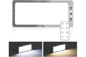 Kriogor 12V Luces interiores Led, 15W 2000LM 12V Lámparas LED, 198-LEDs luces caravana interior, 12v Camper Luces Caravana Interior para Van RV Motorhome Furgoneta