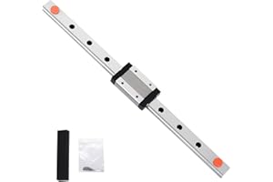 NC MGN12H 200 mm Linearführung, Lagerstahlschienenführung mit MGN12H Edelstahlgleiter, Linearführungsschiene für DIY 3D-Drucke und CNC-Graviermaschine