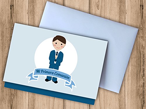 Tarjeta sobre para regalar dinero Primera Comunión niño