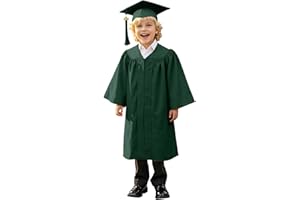 Allbestop Graduation Dress Children's Graduation Talar with Hat Set with Graduation Hat and Talar for Nursery Graduation Cap Academic Talar Bachelor Robe Bachelor Hat Judge Costume