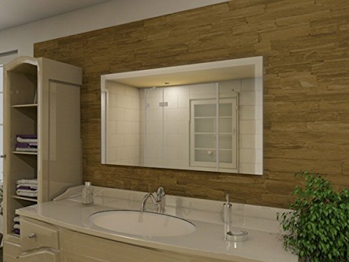 Badspiegel mit Beleuchtung Kadi M314L3: Design Spiegel für Badezimmer, beleuchtet mit LED-Licht, modern – Kosmetik-Spiegel Toiletten-Spiegel Bad Spiegel Wand-Spiegel - 6