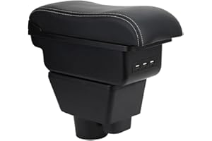 OYHCM Center Armrest for Opel Corsa F 2019-2025 Car Center Console Storage Box, Double Layer Compartment, Leather Car Seat Interior Accessories, Easy Install