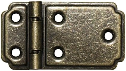 2 pcs Vintage Brown 38x20mm Small Box Cabinet Butterfly Hinges Decorative Hardware DLS859