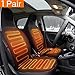 Price comparison product image Tvird 1 Pair Heated Car Seat, 12V Heated Car Seat Cover with 3-Way Temperature Controller, Car Heated Seat Cushion Car Heater Car Seat Warmer (Black)