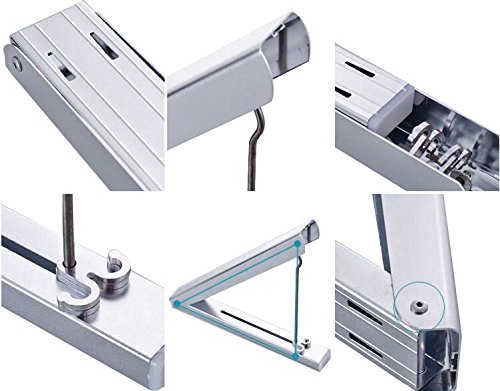 HomySnug Kleiderhaken Klappbar Wandhaken Aluminium Wand-Kleiderständer Mit Zwei Kleine Haken Super Platzsparende Garderobe, Ideal Für Flur, Waschkeller, Wohnzimmer, Büro (40 x 33 x 30cm) - 4