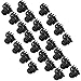 24Pcs Ladies Black Plastic Mini Hairpin 6 Claws Hair Clip Clamp