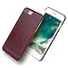 Produktbild iPhone 7 Plus Hülle Case, Pierre Cardin Premium Luxuriöser italienischer echtem Rindsleder Rückseitige Hartgehäuseabdeckung / Handyschutzhülle für Apple iPhone 7 Plus 5,5 Zoll, Rot