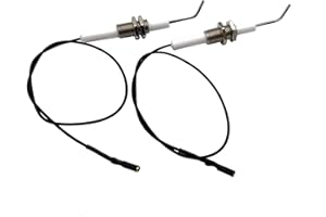 BOABY Electrode D'Allumage de Gaz, Electrode Céramique Universelle 30cm Aiguille de Fil de Bougie D'Allumage Kit de Sonde D'Allumage BBQ avec Filetage M10, pour BBQ Grill, Brasero, Réchaud À Gaz