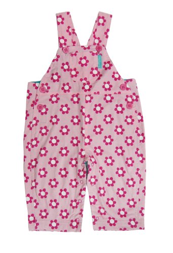 Toby Tiger Unisex Baby Cord Daisy Dungarees Pink 0 - 6 Months