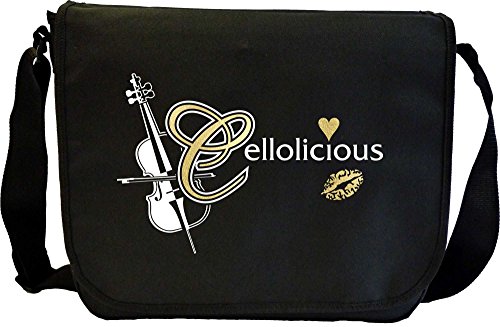 MusicaliTee Cello MusicaliTee Cellolicious Kiss - Sheet Music & Accessory Messenger TRIO Bag