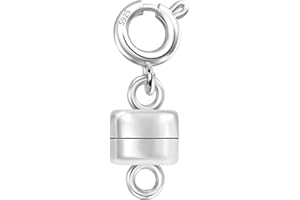 ‎ALEXCRAFT Sterling Silber Magnet Kettenverschluss Schmuckverschluss, ALEXCRAFT 925 Sterling Silber Magnetverschluss Kettenverlängerung Halskette Armbänd Ketten Magnetverbinder Magnet Zubehör Schmuckherstellung
