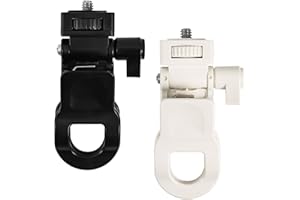 PEUTIER 2pcs Selfie Light Clip, Anti-Slip for Monitor Mount with 1/4 Universal Screw Multiple-Use Camera Clamp Phone Light Holder Attachment for Laptop Tripod Live Stream