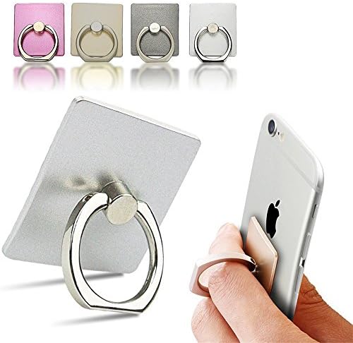 Phone Stand, ECVILLA Luxury Universal Phone Stand,Multi-Angle Portable Stand,360 Rotation 3D Aluminium Alloy Ring Grip/Phone Holder for iPhone 6 6s 7 7plus Samsung LG HTC NOKIA ect (Silver)