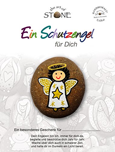 Schutzengel für Dich - Serie 3,1 - Motiv 09 Handbemalter Naturstein "Unikat" Mehr bemalte Steine finden Sie wenn Sie im Suchfeld bei Amazon "The Art of Stone" eingeben.