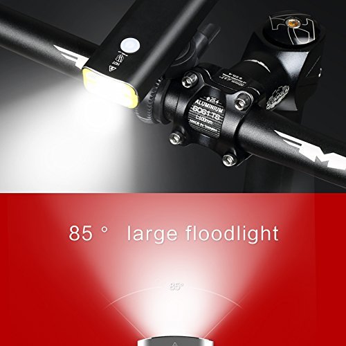 LED fahrradbeleuchtung, Super Helle LED USB Bike Light Wiederaufladbare Fahrrad Licht Fahrrad Frontlicht Scheinwerfer Taschenlampe, Einfache Installation für Radfahren BL05 - 3
