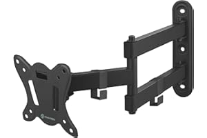 ONKRON Braccio TV da 10 a 32 pollici - Supporto TV Parete in Colore Nero con Peso fino a 25 kg - Porta Televisore a Muro Universale con VESA 75x75-100x100 mm/Staffa Televisore Girevole NP15-B