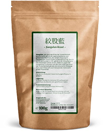 Jiaogulan (Unsterblichkeitskraut, 100g) – von Long Life © | 100% natürlich und rein | Botanisch – Gynostemma Pentaphyllum | Kraut der Unsterblichkeit - 2