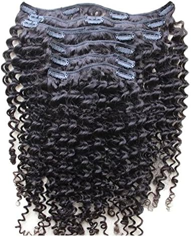 Gloryhair Clip in Hair Extensions Kinky Curl 100% Brazilian Virgin Human Hair Weave Kinky Curly Clips on Hair Weaves for Black Women
